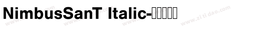 NimbusSanT Italic字体转换